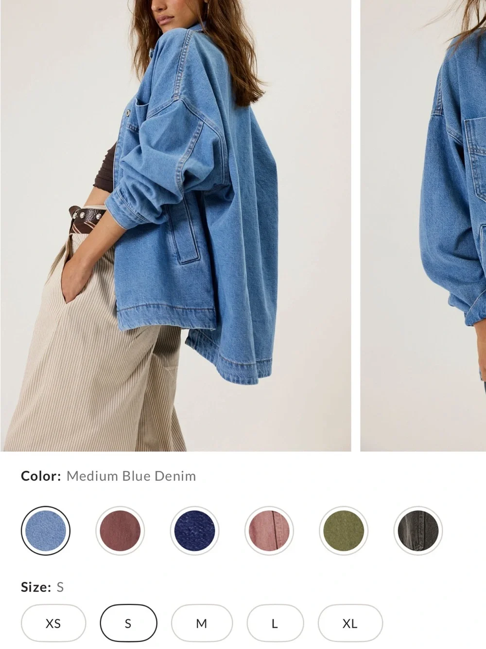 NWOT Free People We The Free Madison City Denim Jacket - Picture 5 of 7